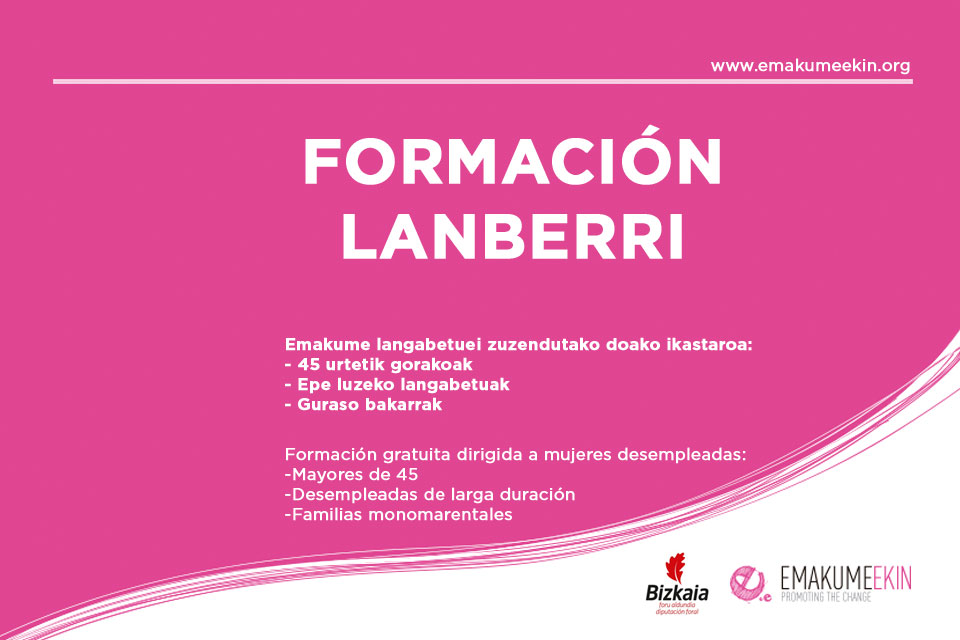 Lanberri, una formación dirigida para mujeres en situación de desempleo de Bizkaia